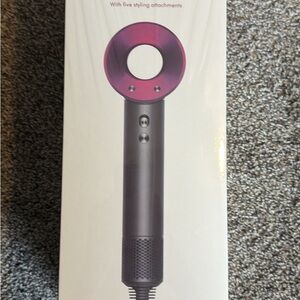 Dyson Supersonic Hair Dryer with Pink and Black Accents